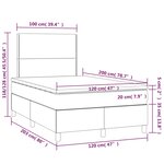 vidaXL Sommier à lattes de lit matelas et LED Gris clair 120x200 cm
