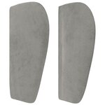 vidaXL Tête de lit avec oreilles Gris clair 83x23x78/88 cm Velours