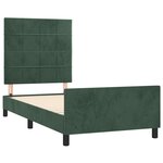 vidaXL Cadre de lit sans matelas vert foncé 80x200 cm velours
