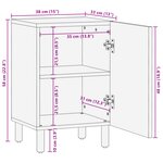 Meuble de salle de bain vidaXL 38x33 5x58 cm en bois solide d'acacia