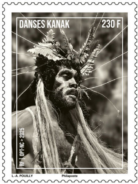 Timbre Nouvelle Calédonie - Danses kanak
