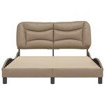 vidaXL Cadre de lit sans matelas cappuccino 120x200 cm similicuir
