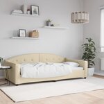 vidaXL Lit de repos crème 100x200 cm tissu