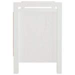 vidaXL Banc d'entrée Blanc 80x40x60 cm Bois de pin massif