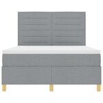 vidaXL Lit à ressorts avec matelas gris clair 140x190 cm tissu