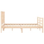 vidaXL Cadre de lit avec tête de lit 140x200 cm bois massif