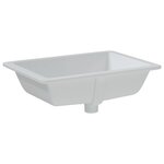 vidaXL Évier de salle de bain blanc rectangulaire céramique