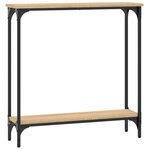 vidaXL Table console chêne sonoma 75x22 5x75 cm bois d'ingénierie