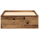 Lit vidaXL en vieux bois 100x200 cm en bois d'ingénierie