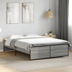 vidaXL Cadre de lit sans matelas sonoma gris 120x190 cm