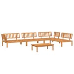 vidaXL Salon palette de jardin 5 Pièces bois d'acacia massif