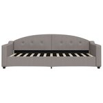 vidaXL Lit de jour avec lit gigogne taupe 90x200 cm tissu