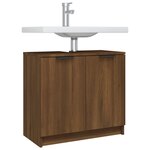 vidaXL Armoire de bain Chêne fumé 64 5x33 5x59 cm Bois d'ingénierie