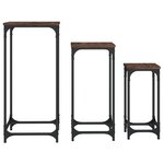 vidaXL Tables d’appoint gigognes 3 Pièces chêne marron bois d'ingénierie