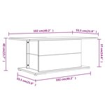 vidaXL Table basse chêne sonoma 102x55 5x40 cm bois d'ingénierie