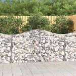 vidaXL Paniers à gabions arqués 30 Pièces 200x50x100/120 cm fer galvanisé