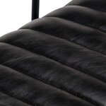 vidaXL Chaise à bascule Noir Cuir véritable