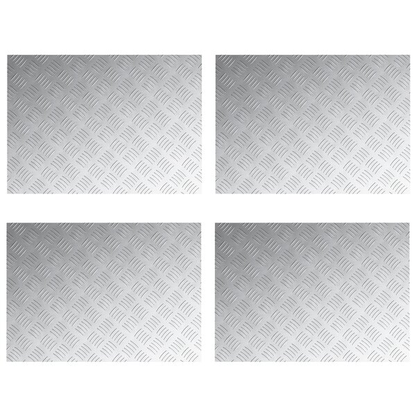 VidaXL Plaques en alu à damier 4 Pièces Antidérapantes 70x50 cm