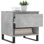 vidaXL Tables basses 2 Pièces gris béton 50x46x50 cm bois d'ingénierie