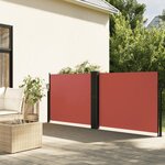 vidaXL Auvent latéral rétractable terre cuite 120x600 cm
