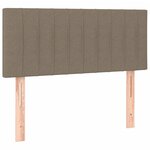 vidaXL Sommier à lattes de lit avec matelas Taupe 80x200 cm Tissu
