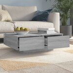 vidaXL Table basse Sonoma gris 90x60x31 cm Bois d'ingénierie