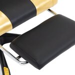 vidaXL Fauteuil de jeux vidéo avec repose-pied Doré et noir Similicuir