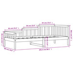 vidaXL Lit de jour sans matelas 80x200 cm bois de pin massif