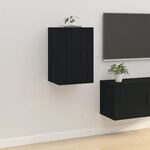 vidaXL Meubles TV muraux 2 Pièces Noir 40x34 5x60 cm