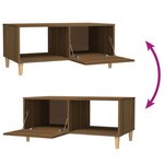vidaXL Table basse chêne marron 89 5x50x40 cm bois d'ingénierie