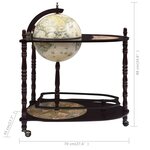 vidaXL Support de vin autoportant globe Bois d'eucalyptus Vert