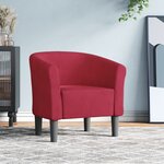 vidaXL Fauteuil cabriolet rouge bordeaux velours