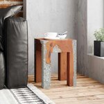 vidaXL Tabouret Bois de teck massif et résine