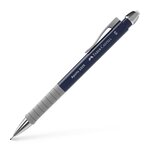 Portemine Faber-Castell Apollo - Ligne 0 5 mm - Prise en main ergonomique - Gomme intégrée - Corps bleu foncé