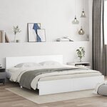 vidaXL Cadre de lit sans matelas blanc 180x200 cm