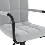 vidaXL Chaises pivotantes à manger lot de 4 gris clair velours
