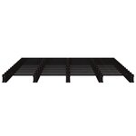 vidaXL Lit de palette noir 120x200 cm bois de pin massif