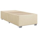 vidaXL Sommier à lattes de lit avec matelas Crème 100x200 cm Tissu