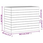 vidaXL Panier à linge blanc 88 5x44x66 cm bois massif de pin