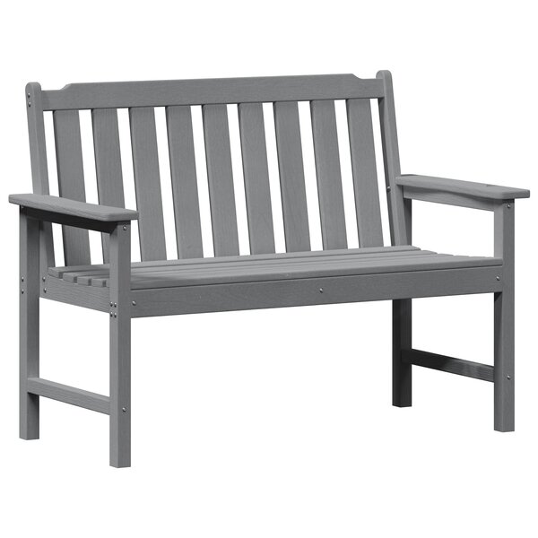 vidaXL Banc de jardin gris clair 120 cm HDPE
