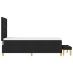 vidaXL Lit à sommier avec Matelas et Banc Noir 90x190 cm Tissu