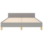 vidaXL Cadre de lit avec tête de lit Gris clair 140x190 cm Tissu