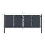 vidaXL Portail de jardin Acier 300 x 100 cm Anthracite