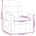 vidaXL Fauteuil de massage Vert foncé Tissu