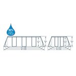 Piscine Hors-sol Tubulaire Bestway Power Steel Ratán 412x201x122 cm Épurateur a Cartouche de 2 006 L/H Échelle