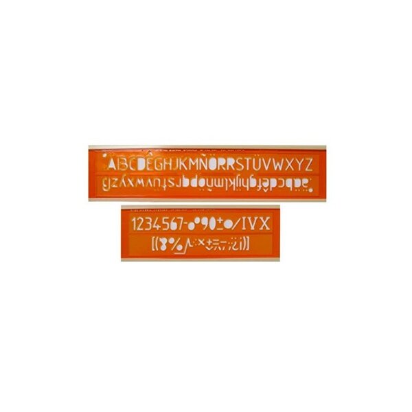 LOT DE 2 TRACES-LETTRES STANDARD 20 MM MINERVA ALTUGLAS ORANGE