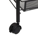 vidaXL Chariot de cuisine à 5 niveaux Noir 46x26x105 cm Fer