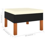 Salon de jardin meuble d'extérieur ensemble de mobilier 6 pièces avec coussins résine tressée noir 02_0016912
