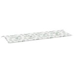 vidaXL Coussin de banc de jardin motif de feuilles 150x50x3 cm
