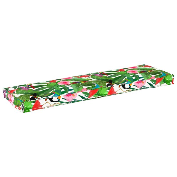 vidaXL Coussin de Palette pour Banc Jungle Tropical 140x40x8 cm Tissu Oxford